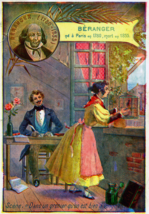Music. Le Grenier (The Attic). Illustration for a song of the french songwriter Pierre Jean de Beranger, France, c.1910.