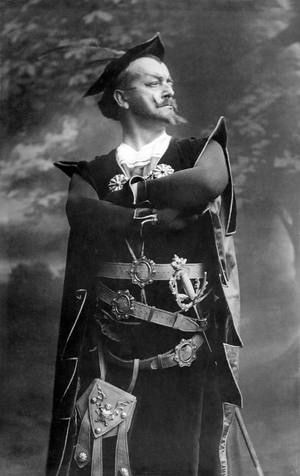 Vilem Hes or Wilhelm Hesch, Czech bass as Mephistopheles (b/w photo)