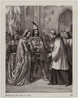 Marriage of Matthias Corvinus and Beatrice of Naples, 1476 (engraving)