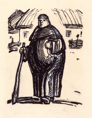 Illustration, 1962 (gouache on paper)