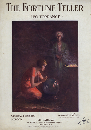 The Fortune Teller, by Leo Torrance (colour litho)