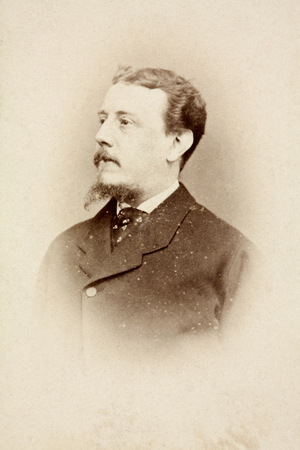 Portrait of W. Bentham, 1860s (b/w photo)