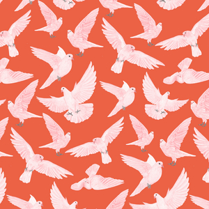Doves pattern II, 2021 (graphite pencil & digital)