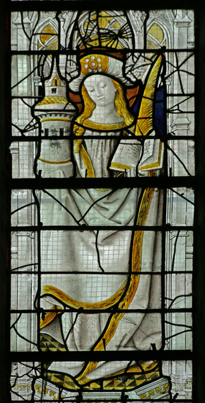 Window depicting Saint Barbara (stained glass)