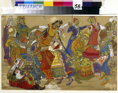 Preparatory design for "Peer Gynt" by Henrik Ibsen (tempera on paper)