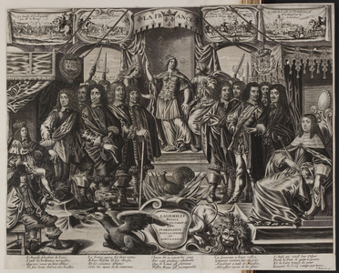 A group of noblemen with an allegorical figure