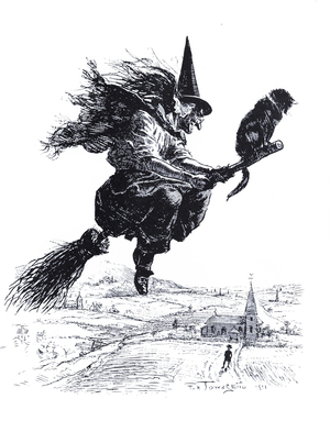 Flying Witch Magazine Plate, UK, 1930s