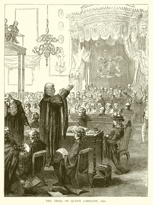 The Trial of Queen Caroline, 1820 (engraving)