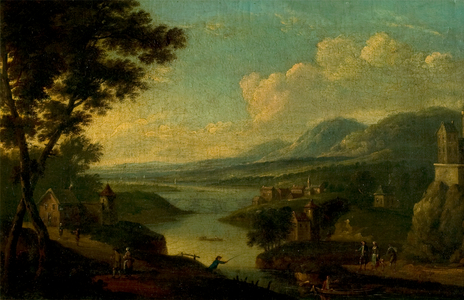 A River Landscape, 1771 (oil on canvas)