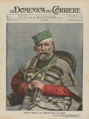 Giuseppe Garibaldi, On The Centenary Of His Birth (colour litho)
