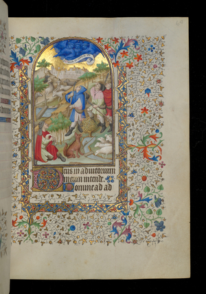 Annunciation to the Shepherds, 1420-40 (ink, pigment, and gold on parchment)
