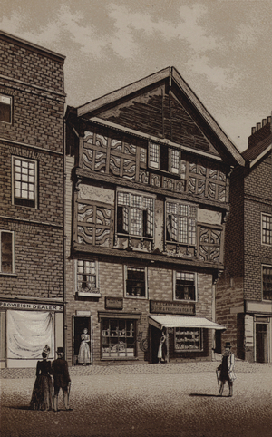 The Oldest House, Chester (litho)