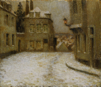 Neige, Montmartre, (oil on canvas)