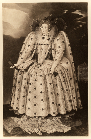Queen Elizabeth I ('The Ditchley Portrait'), from 'James I and VI', printed by Manzi Joyant & Co. Paris, 1904 (collotype)