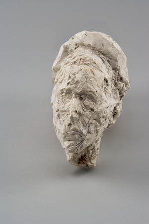 Head of Simone de Beauvoir, c.1946 (plaster reworked with pocket knife and enhanced with pencil) (see also 861071)