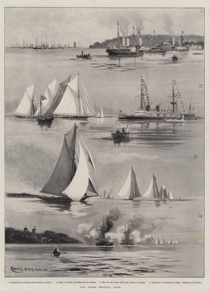 The Cowes Regatta Week (litho)