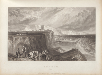 Folkstone, Kent, as bound in Picturesque Views on The Southern Coast of England, 1826 (engraving on plain paper)