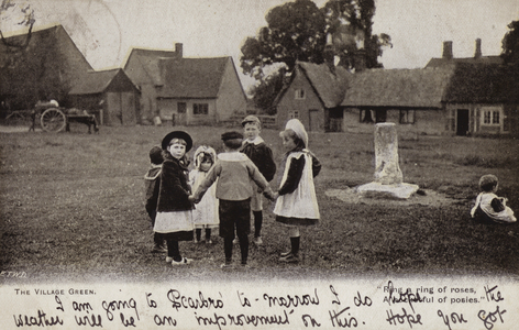 The Village Green, Ring A Ring Of Roses,  Pocketful Of Posies (b/w photo)
