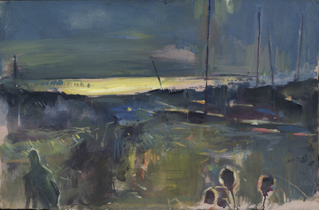Boatyard, 2024 (gouache)
