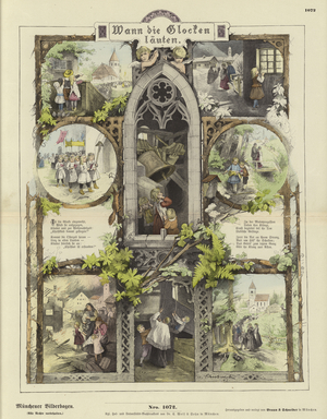 When the Bells Ring (coloured engraving)