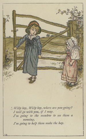 Willy boy, Willy boy, where are you going (colour litho)