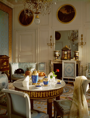 The breakfast room of Emperor Napoleon I Bonaparte, Grand Trianon, Versailles, France (photo)