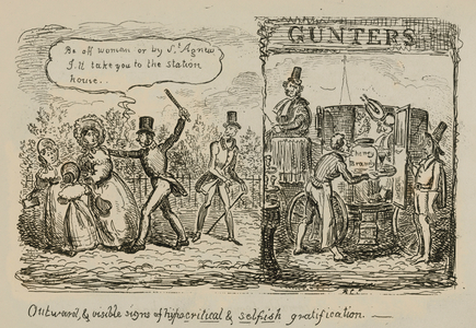Outward, & visible signs of hypocritical & selfish gratification (engraving)