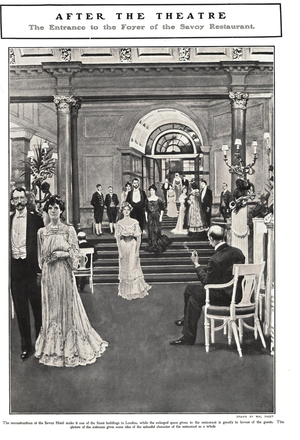 restaurants savoy hotels, 1900s