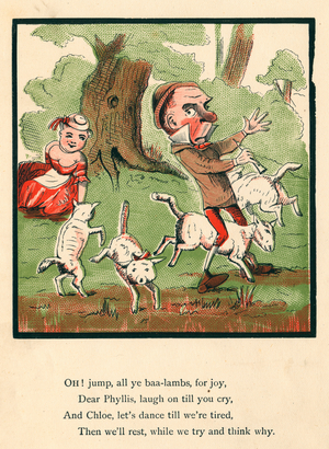 One of Charles Ross's Merry Conceits and Whimsical Rhymes, 1883 (litho)