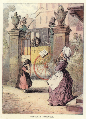 Illustration for Vanity Fair by Thackeray (chromolitho)