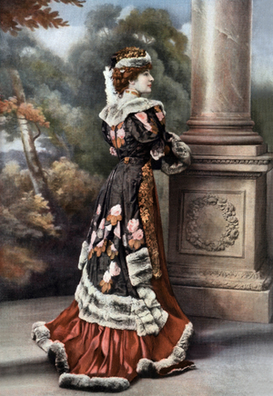 French comedian Andree Megard as Anna Karenina in play "Anna Karenina" by Edmond Guiraud 1907 (photo)