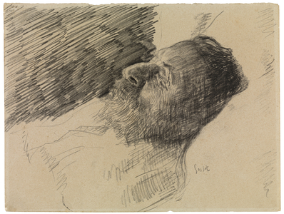 The artist's father in death (crayon on paper)