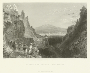 Approach to Antioch from Aleppo, 1837 (engraving)