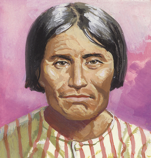 Chief Kintpuash (gouache on paper)