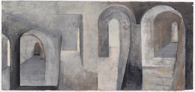Arched Interior, 1996-2000 (acrylic on paper)