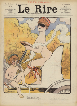 Illustration for Le Rire (colour litho)