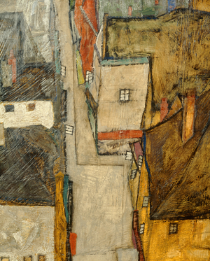 Krumau and der Moldau Krumau on the river Vltava, Czech Republic … (oil on canvas)