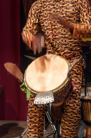 African djembe player