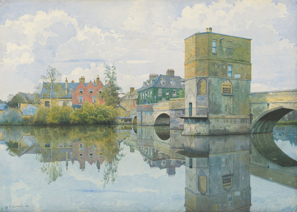 The Bridge at St Ives 1903 (pencil, pen and black ink, and watercolour on paper)