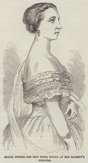 Mademoiselle Titiens, the New Prima Donna at Her Majesty's Theatre (engraving)