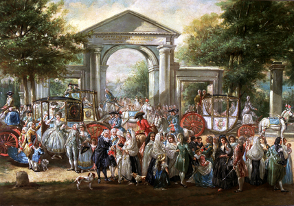 Party at the Botanic Garden, 18th century (oil on canvas)