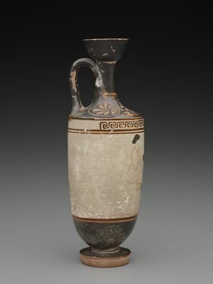 White-Ground Lekythos: Mistress And Servant (earthenware with painted decoration)