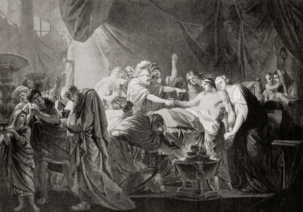 The death of Germanicus Caesar, from Hutchinson's History of the Nations, pub. 1915