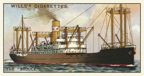 The "Baoule," Cargo Steamship (chromolitho)
