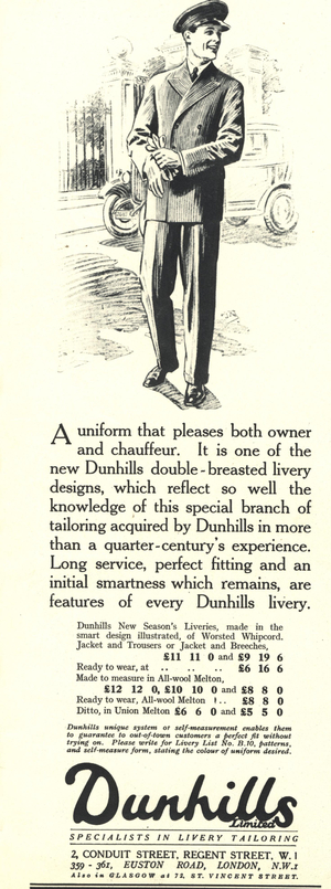 Dunhill Magazine, advert, UK, 1920s