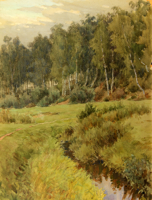 Brook, 1966 (watercolour on card)