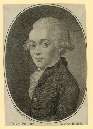 Portrait of Jean Pierre Blanchard (engraving)