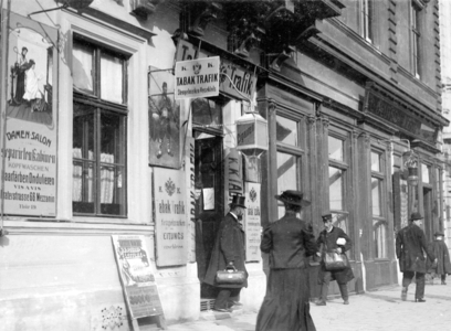 Tobacco store in Vienna (b/w photo)