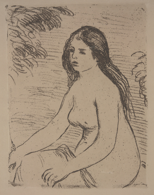 Seated Female Nude, 1906 (soft-ground etching)