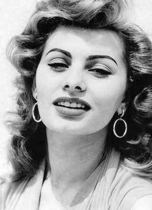 Sophia Loren, 1954 (b/w photo)
